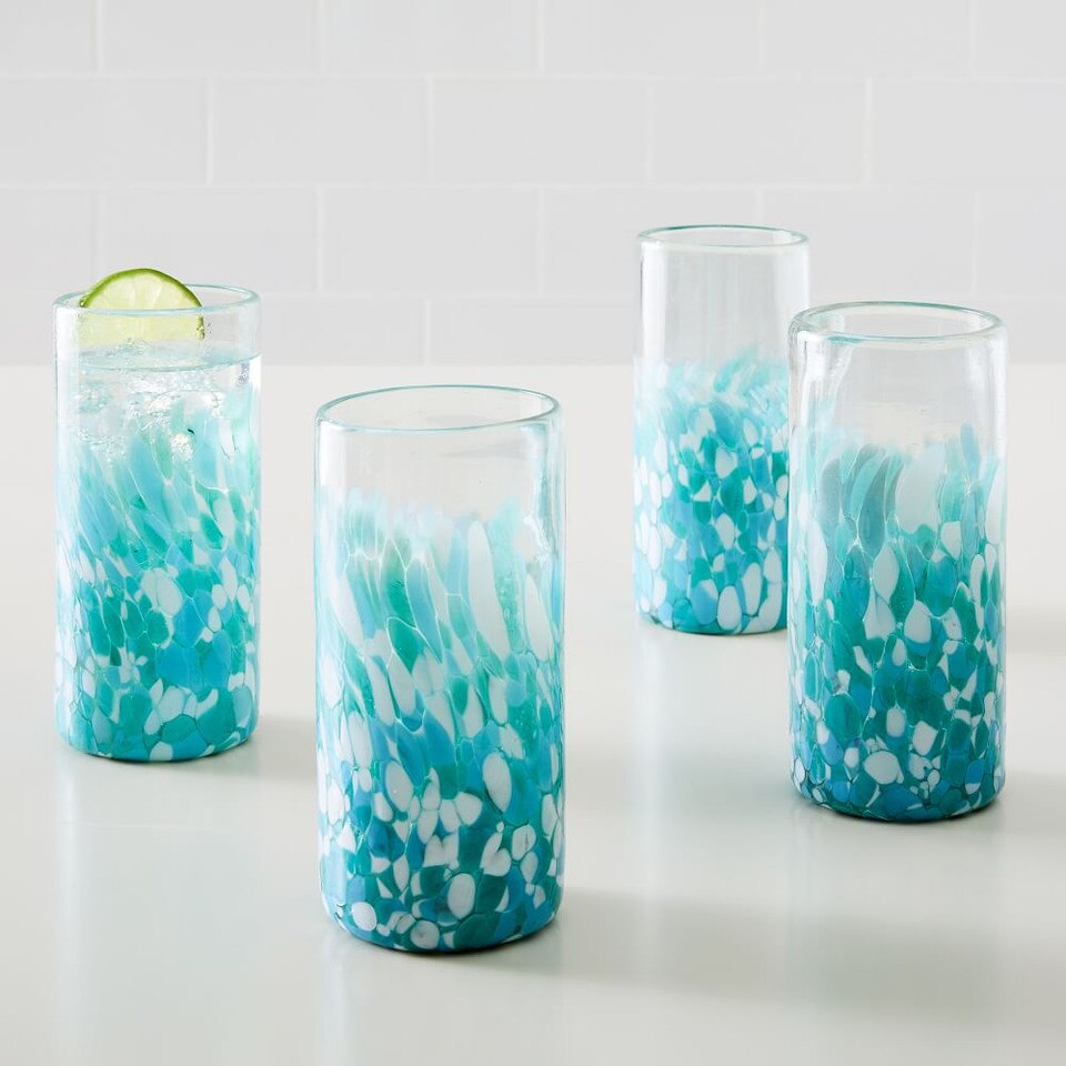 Recycled Mexican Confetti Glassware West Elm UK